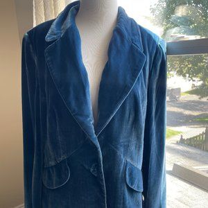 Blue Velour Women's Blazer